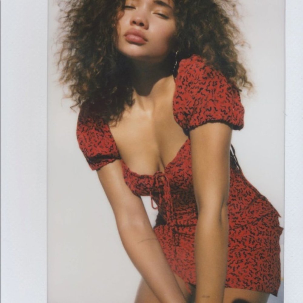 Realisation Par Venus Dress in Red Squiggle